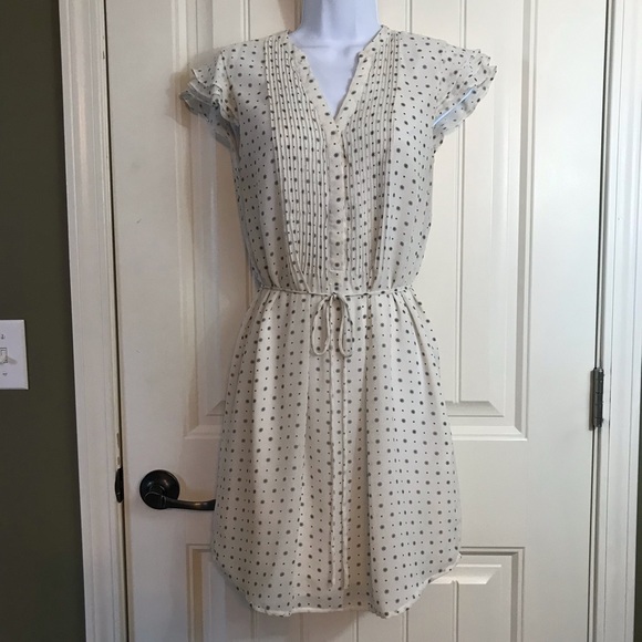 H&M Dresses & Skirts - H&M cap sleeve shirt dress pintuck waist tie